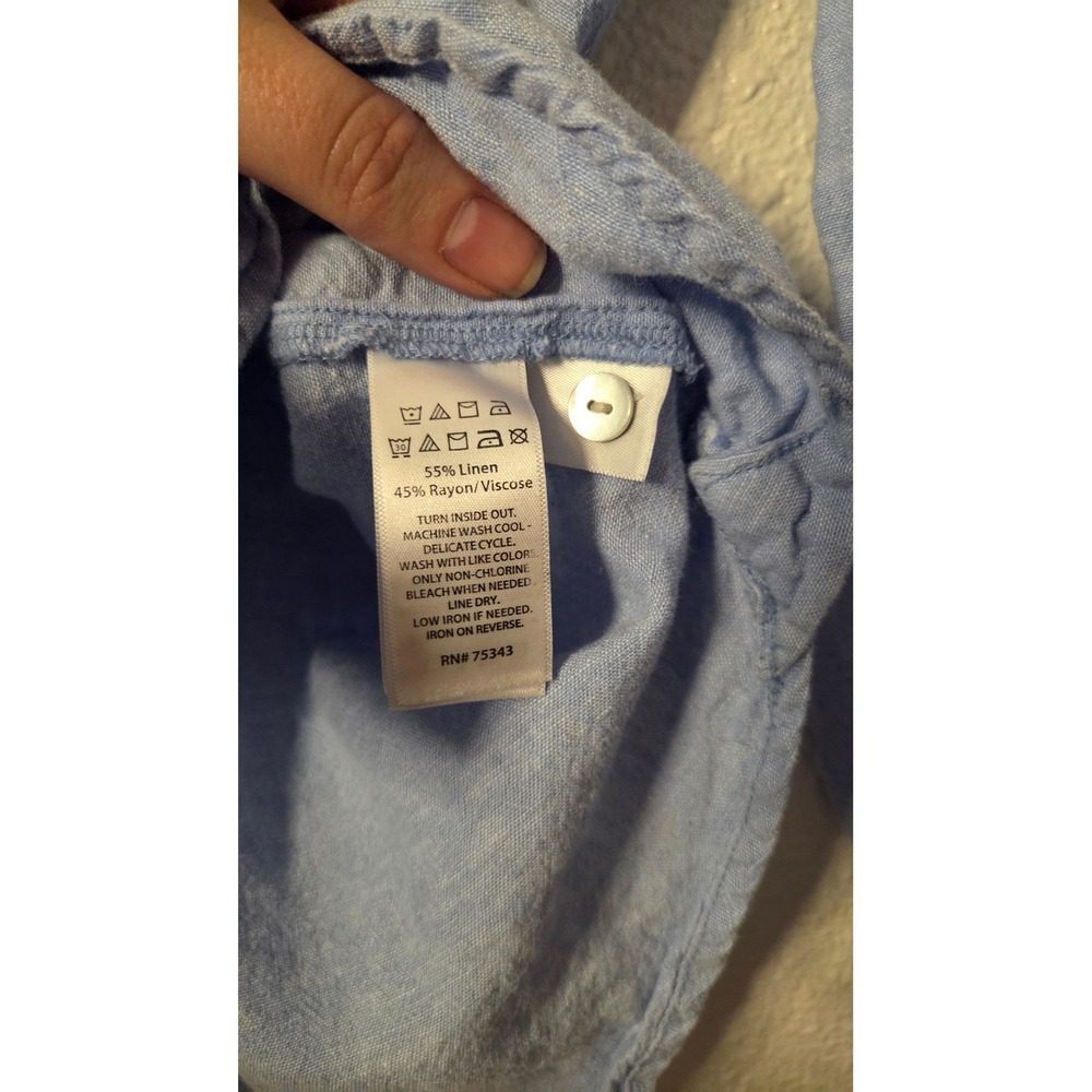 Joie Elevated Basic Linen Blend Button Front Blou… - image 5